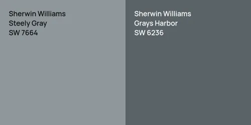 SW 7664 Steely Gray vs SW 6236 Grays Harbor