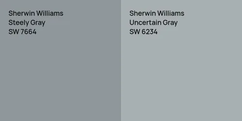 SW 7664 Steely Gray vs SW 6234 Uncertain Gray