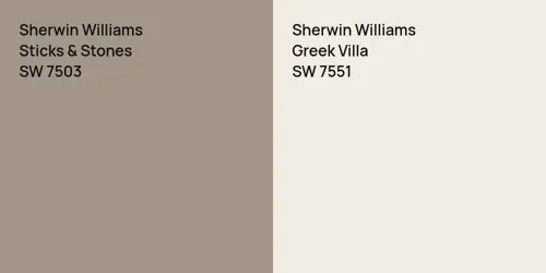 SW 7503 Sticks & Stones vs SW 7551 Greek Villa