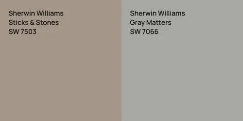 SW 7503 Sticks & Stones vs SW 7066 Gray Matters