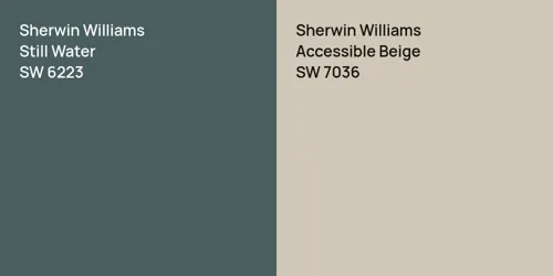 SW 6223 Still Water vs SW 7036 Accessible Beige