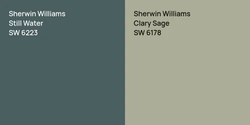 SW 6223 Still Water vs SW 6178 Clary Sage