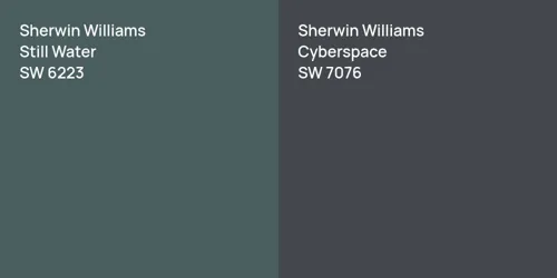 SW 6223 Still Water vs SW 7076 Cyberspace