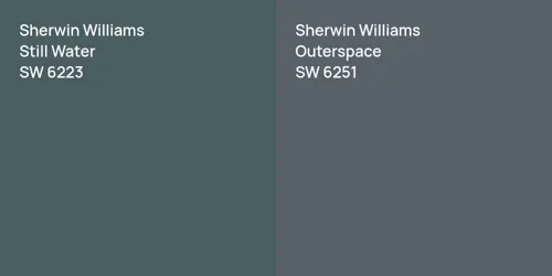 SW 6223 Still Water vs SW 6251 Outerspace