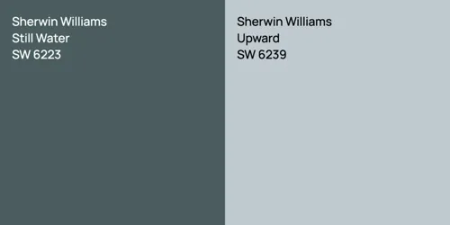 SW 6223 Still Water vs SW 6239 Upward