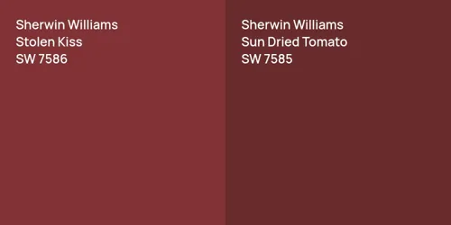 SW 7586 Stolen Kiss vs SW 7585 Sun Dried Tomato