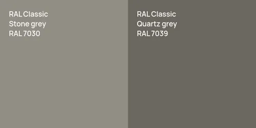 RAL 7030  Stone grey vs RAL 7039  Quartz grey