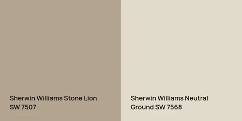 SW 7507 Stone Lion vs SW 7568 Neutral Ground