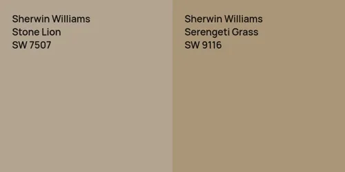 SW 7507 Stone Lion vs SW 9116 Serengeti Grass