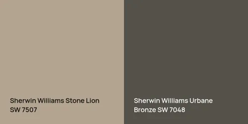 SW 7507 Stone Lion vs SW 7048 Urbane Bronze