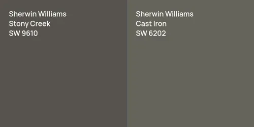 SW 9610 Stony Creek vs SW 6202 Cast Iron