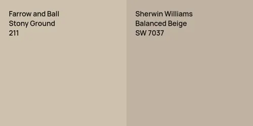 211 Stony Ground vs SW 7037 Balanced Beige