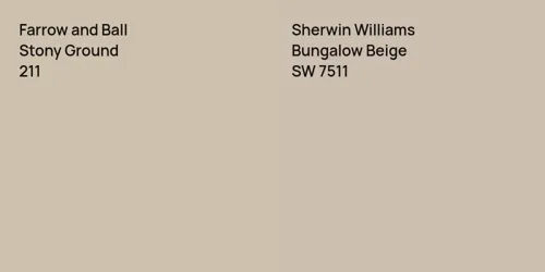 211 Stony Ground vs SW 7511 Bungalow Beige