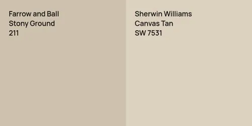 211 Stony Ground vs SW 7531 Canvas Tan