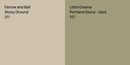 211 Stony Ground vs 157 Portland Stone - Dark