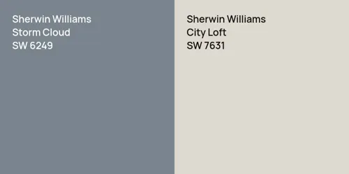 SW 6249 Storm Cloud vs SW 7631 City Loft