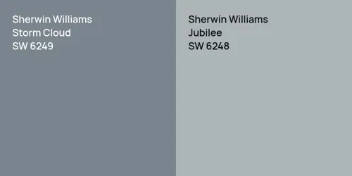 SW 6249 Storm Cloud vs SW 6248 Jubilee