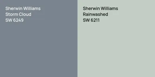 SW 6249 Storm Cloud vs SW 6211 Rainwashed