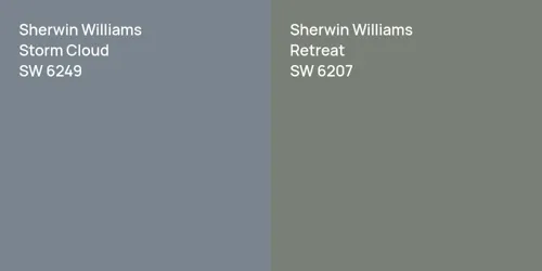 SW 6249 Storm Cloud vs SW 6207 Retreat