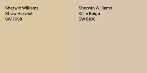 SW 7698 Straw Harvest vs SW 6106 Kilim Beige