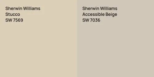 SW 7569 Stucco vs SW 7036 Accessible Beige