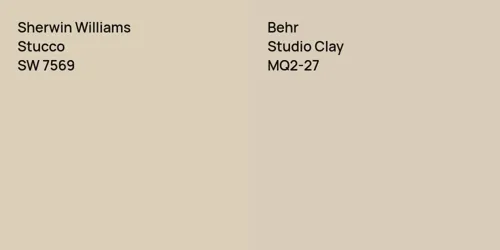 SW 7569 Stucco vs MQ2-27 Studio Clay