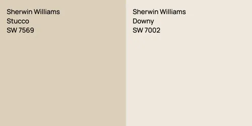 SW 7569 Stucco vs SW 7002 Downy