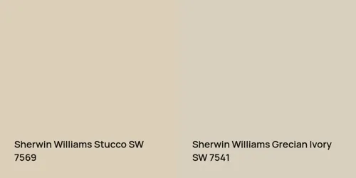 SW 7569 Stucco vs SW 7541 Grecian Ivory