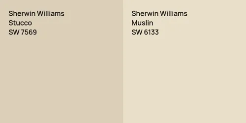 SW 7569 Stucco vs SW 6133 Muslin