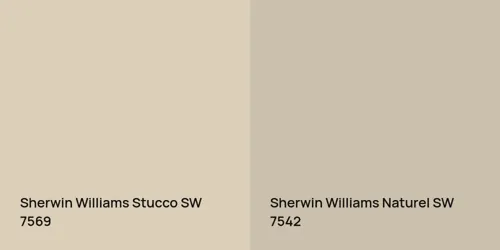 SW 7569 Stucco vs SW 7542 Naturel