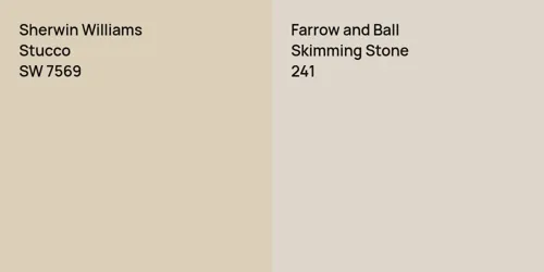 SW 7569 Stucco vs 241 Skimming Stone