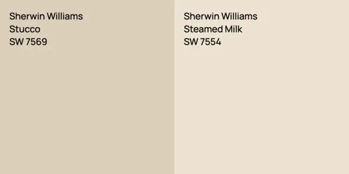 SW 7569 Stucco vs SW 7554 Steamed Milk