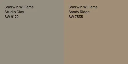 SW 9172 Studio Clay vs SW 7535 Sandy Ridge