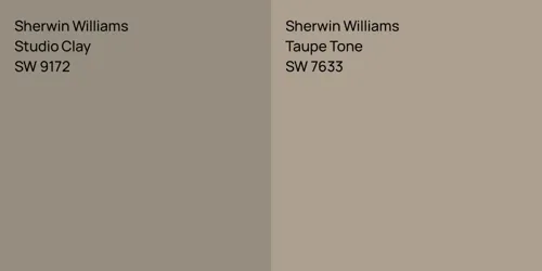 SW 9172 Studio Clay vs SW 7633 Taupe Tone