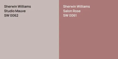 SW 0062 Studio Mauve vs SW 0061 Salon Rose