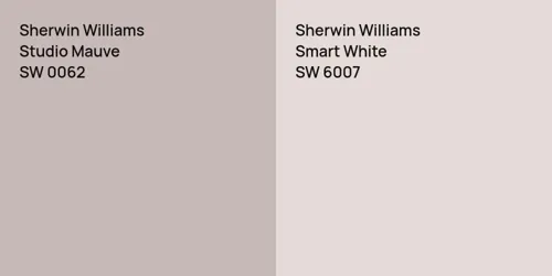 SW 0062 Studio Mauve vs SW 6007 Smart White