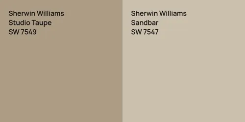 SW 7549 Studio Taupe vs SW 7547 Sandbar