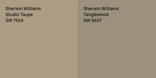 SW 7549 Studio Taupe vs SW 9607 Tanglewood