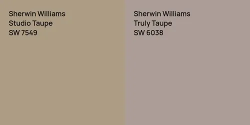 SW 7549 Studio Taupe vs SW 6038 Truly Taupe