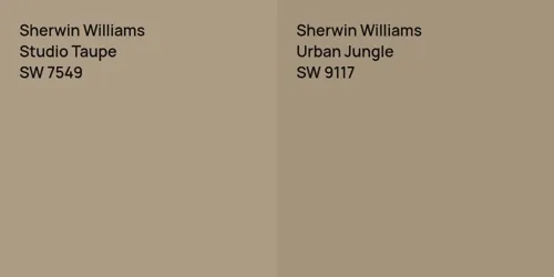 SW 7549 Studio Taupe vs SW 9117 Urban Jungle