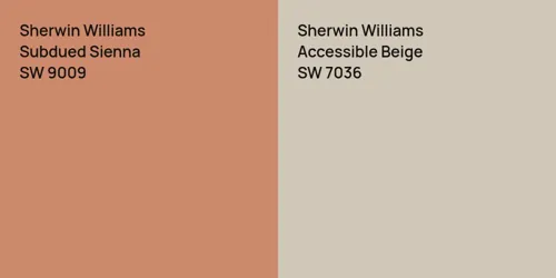 SW 9009 Subdued Sienna vs SW 7036 Accessible Beige