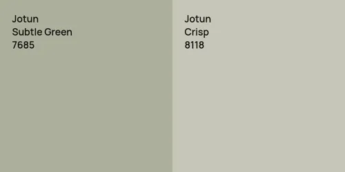 7685 Subtle Green vs 8118 Crisp