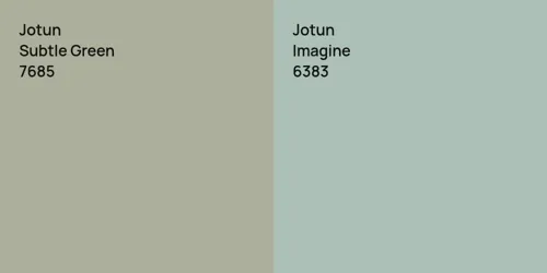 7685 Subtle Green vs 6383 Imagine