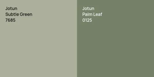 7685 Subtle Green vs 0125 Palm Leaf