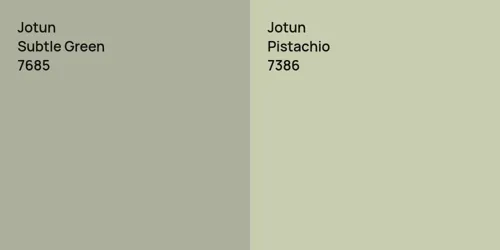 7685 Subtle Green vs 7386 Pistachio