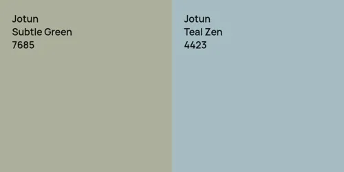 7685 Subtle Green vs 4423 Teal Zen