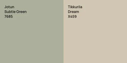 7685 Subtle Green vs X459 Dream