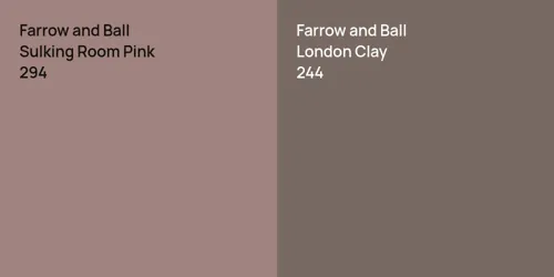 294 Sulking Room Pink vs 244 London Clay