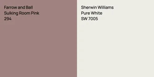 294 Sulking Room Pink vs SW 7005 Pure White