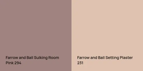 294 Sulking Room Pink vs 231 Setting Plaster